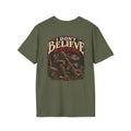 Bigfoot Graphic T-Shirt — "I Don't Believe in You Either" Retro Sasquatch Tee