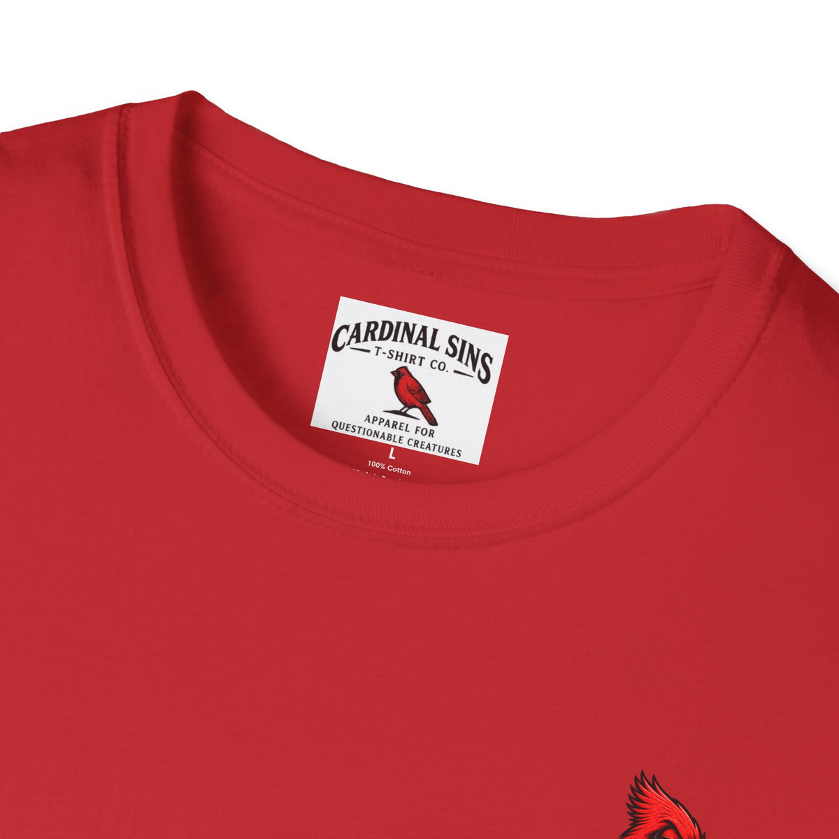 Definitely Not a Skinwalker T-Shirt — Red ~ Front Logo Back Design