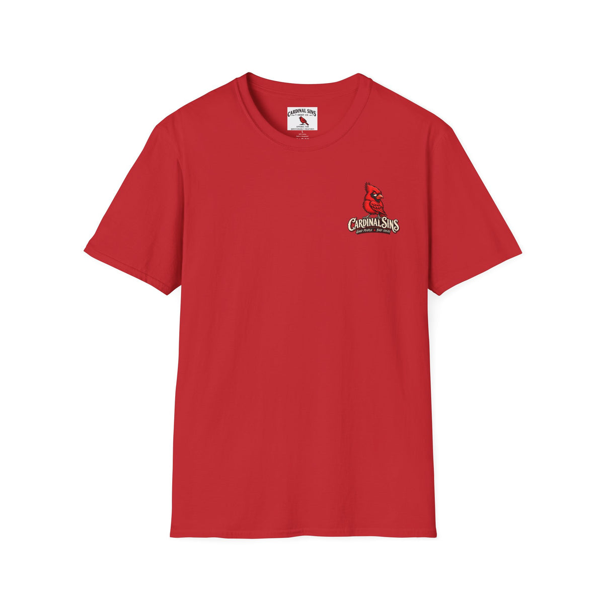 Definitely Not a Skinwalker T-Shirt — Red ~ Front Logo Back Design