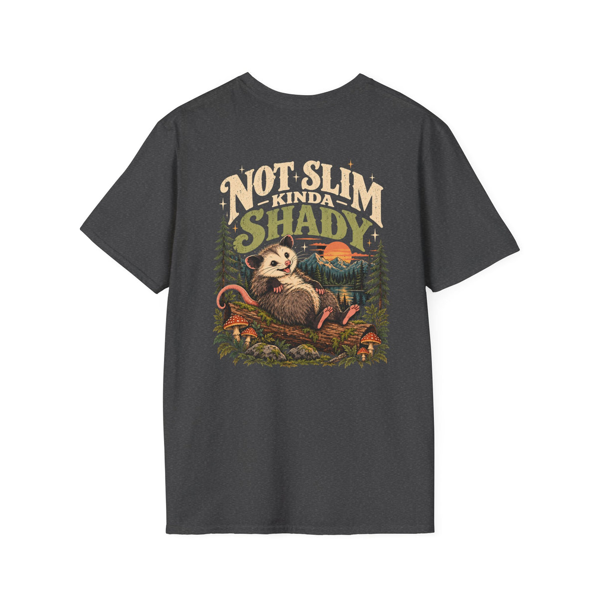 Sloth Graphic T-Shirt — “Not Slim Kinda Shady” Retro Nature Tee