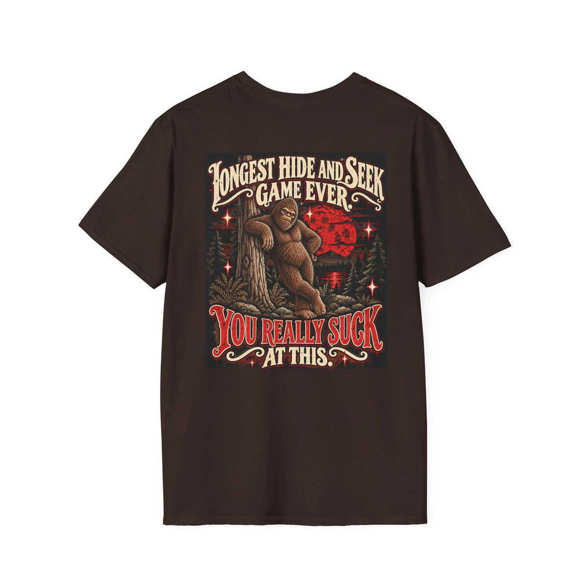 "Longest Hide and Seek Game Ever” Front Logo Back Design