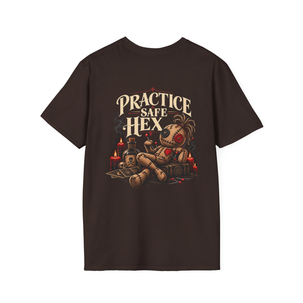 Practice Safe Hex T-Shirt — Voodoo Vibe Cardinal Graphic Tee