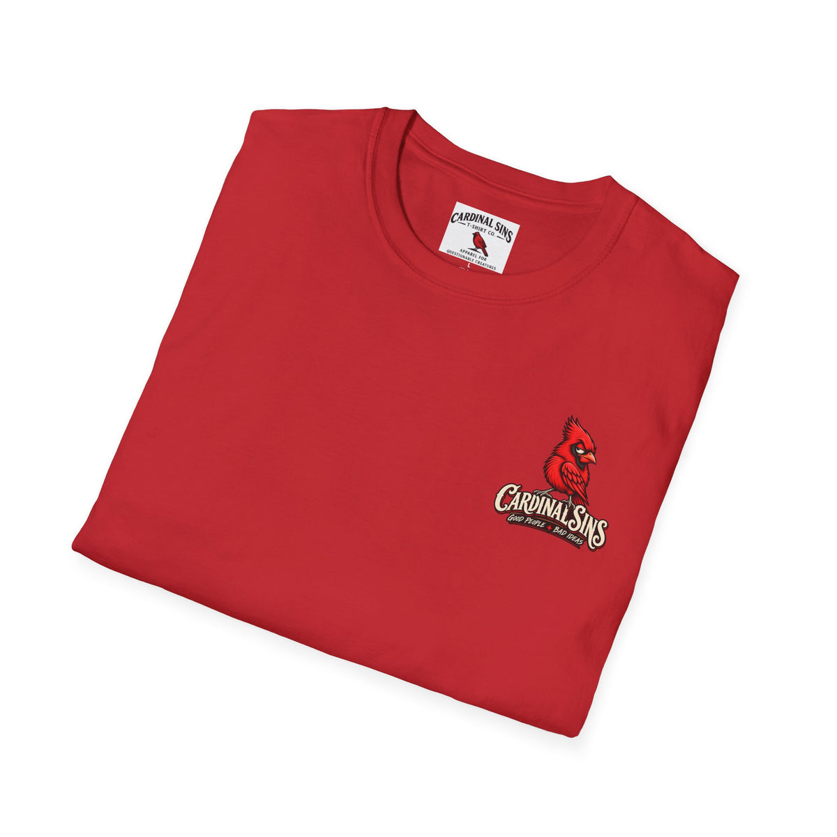 Definitely Not a Skinwalker T-Shirt — Red ~ Front Logo Back Design