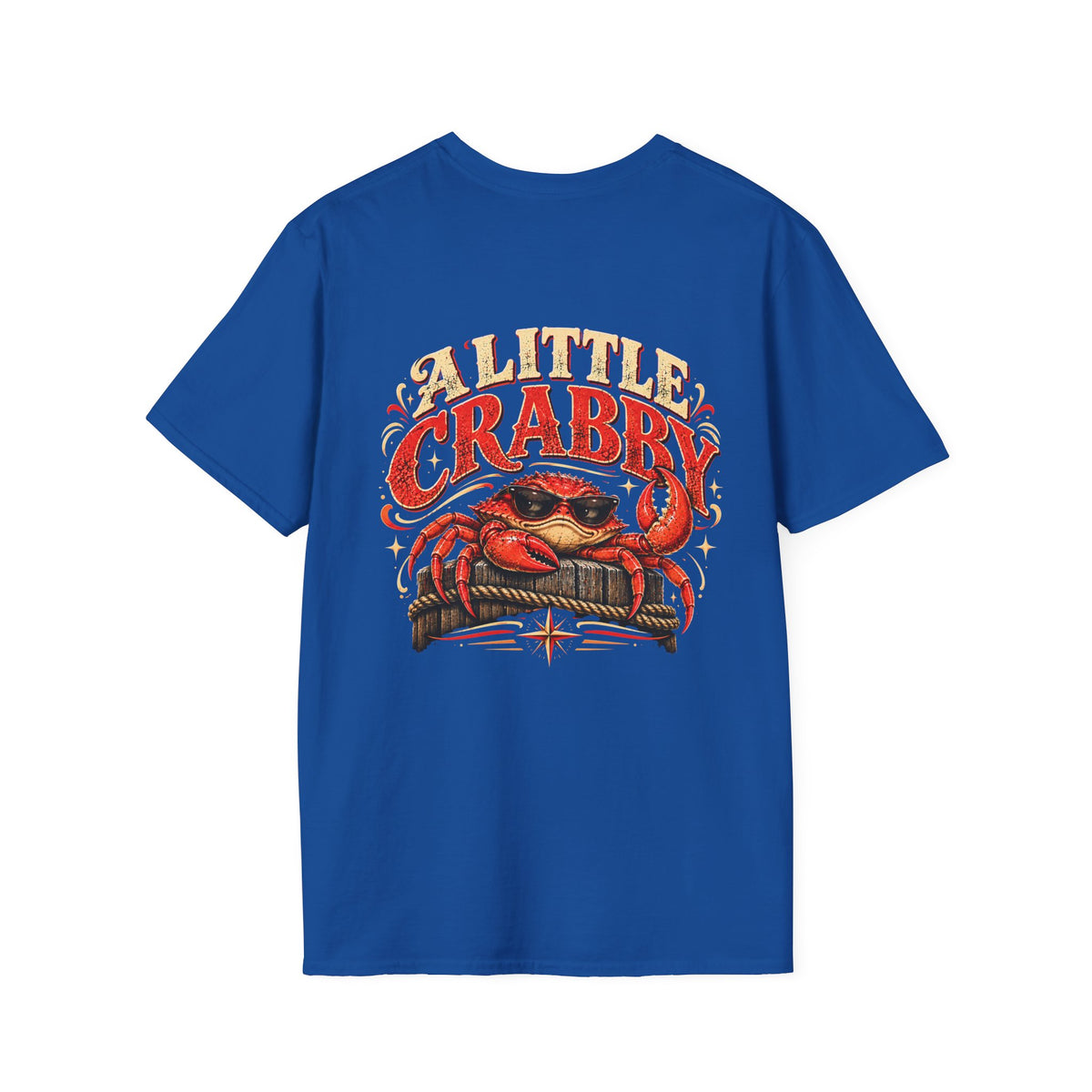 Crabby Crab T-Shirt — 'A Little Crabby' Retro Beach Graphic